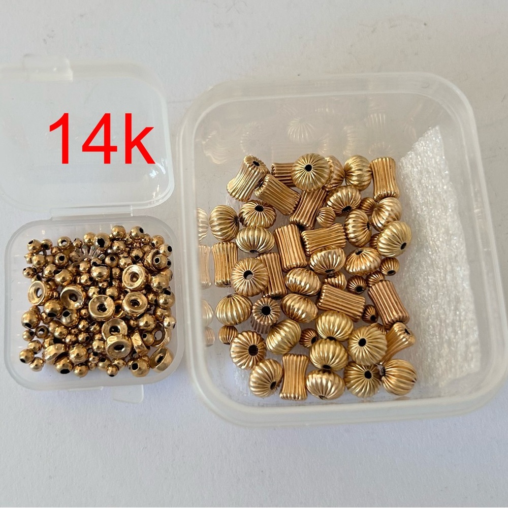 14k Gold Beads Assortment